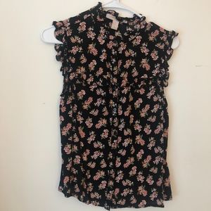 Forever21 Floral Button Up Top